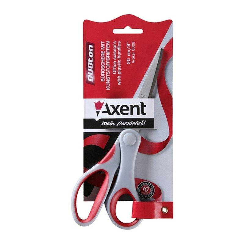 

Ножницы Axent Duoton, 20 см, прорезиненные ручки, серо-красные (6302-06-A)