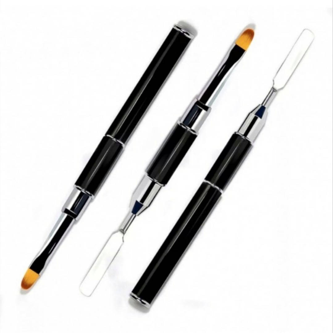 

Кисть для полигеля (акрилгель) с колпачками