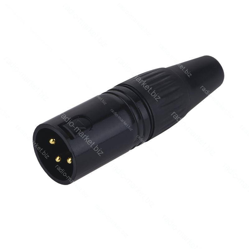 

Штекер CANON (XLR) 3pin, чёрный, Черный
