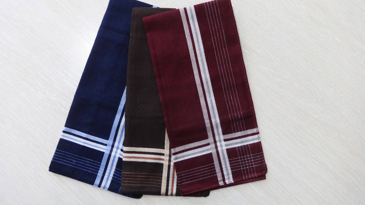 

Платок носовой мужской полоска 40х40 см 100% cotton