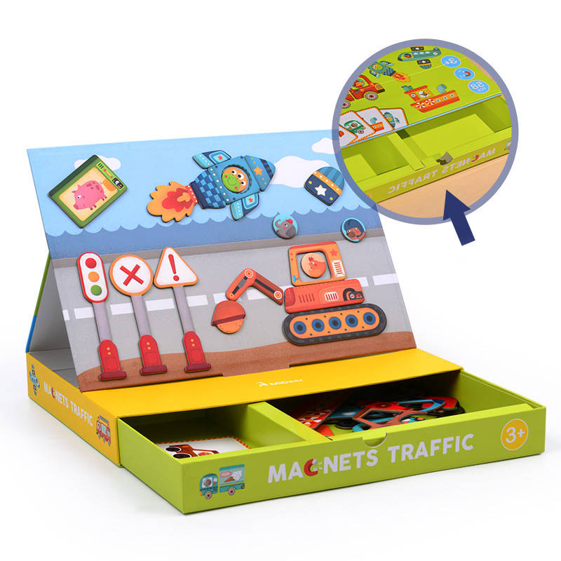 

Магнитная книга "Транспорт" MiDeer Toys, Разные цвета