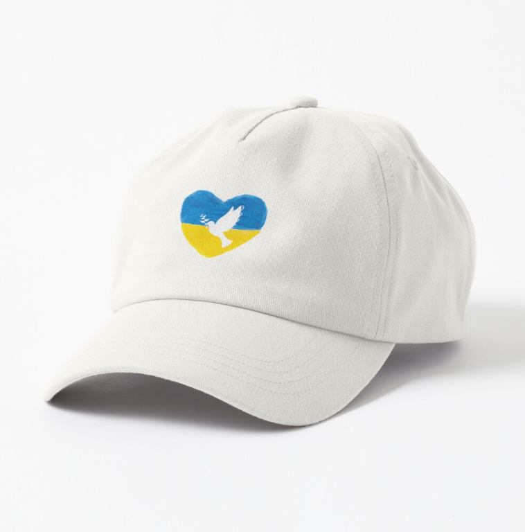 

Кепка Унисекс с патриотическим принтом Голубь Мира, Мир Украине, Peace Ukraine, Черный