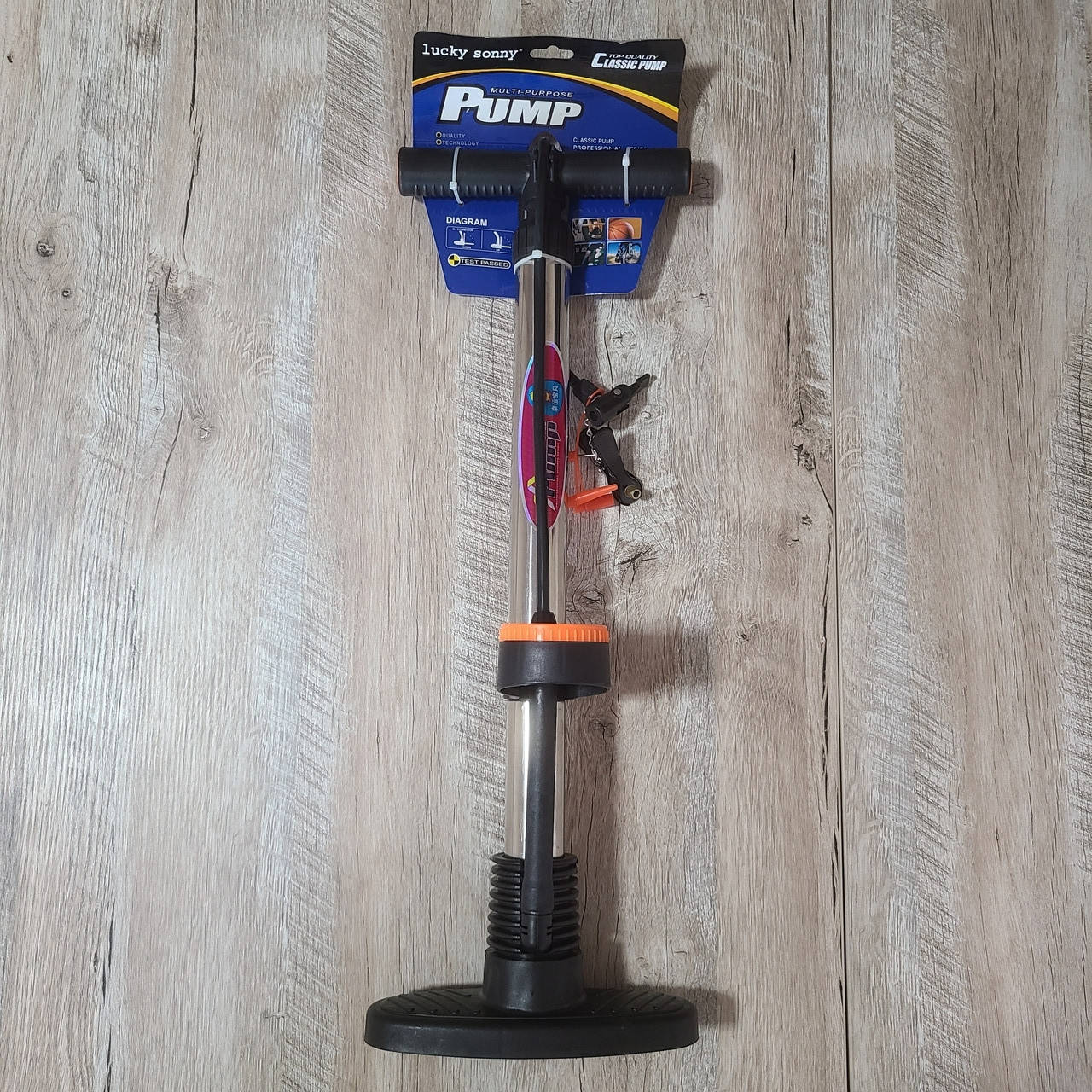 

Ручной насос с манометром Pump, универсальный насос для велосипеда. Напольный насос. Качественный велонасос