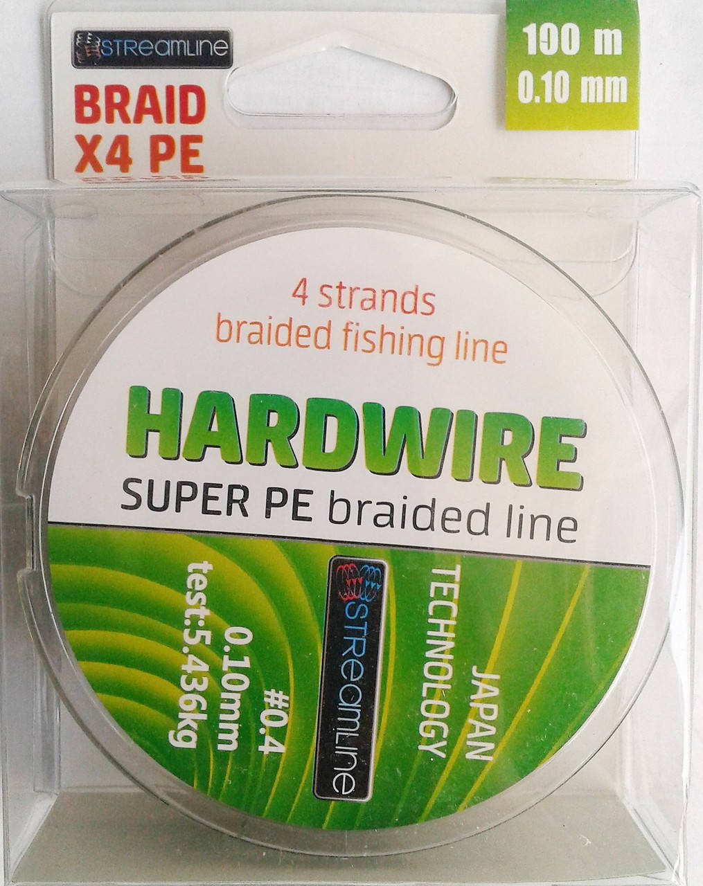 

Шнур STREAMLINE HARDWIRE 100m 0.10mm dark green 4-жильный, Зелёный