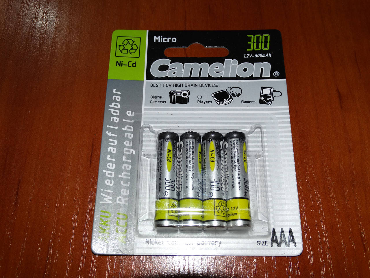 

Аккумулятор Ni-Cd Camelion ААA 300 mAh Качество 1шт