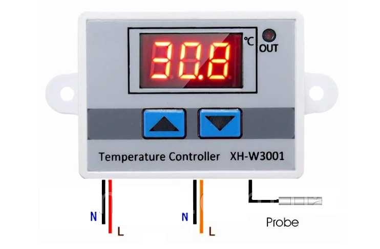 

Терморегулятор цифровой XH-W3001 220В (-50...+110) с порогом включения в 0.1 градус