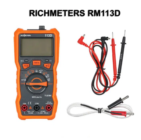 

RICHMETERS RM113D мультиметр цифровой True RMS с термопарой тестер