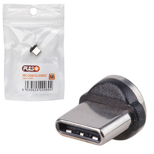 

Адаптор для магнітного кабелю PULSO USB - Type C, MC-2301C, 2.4A