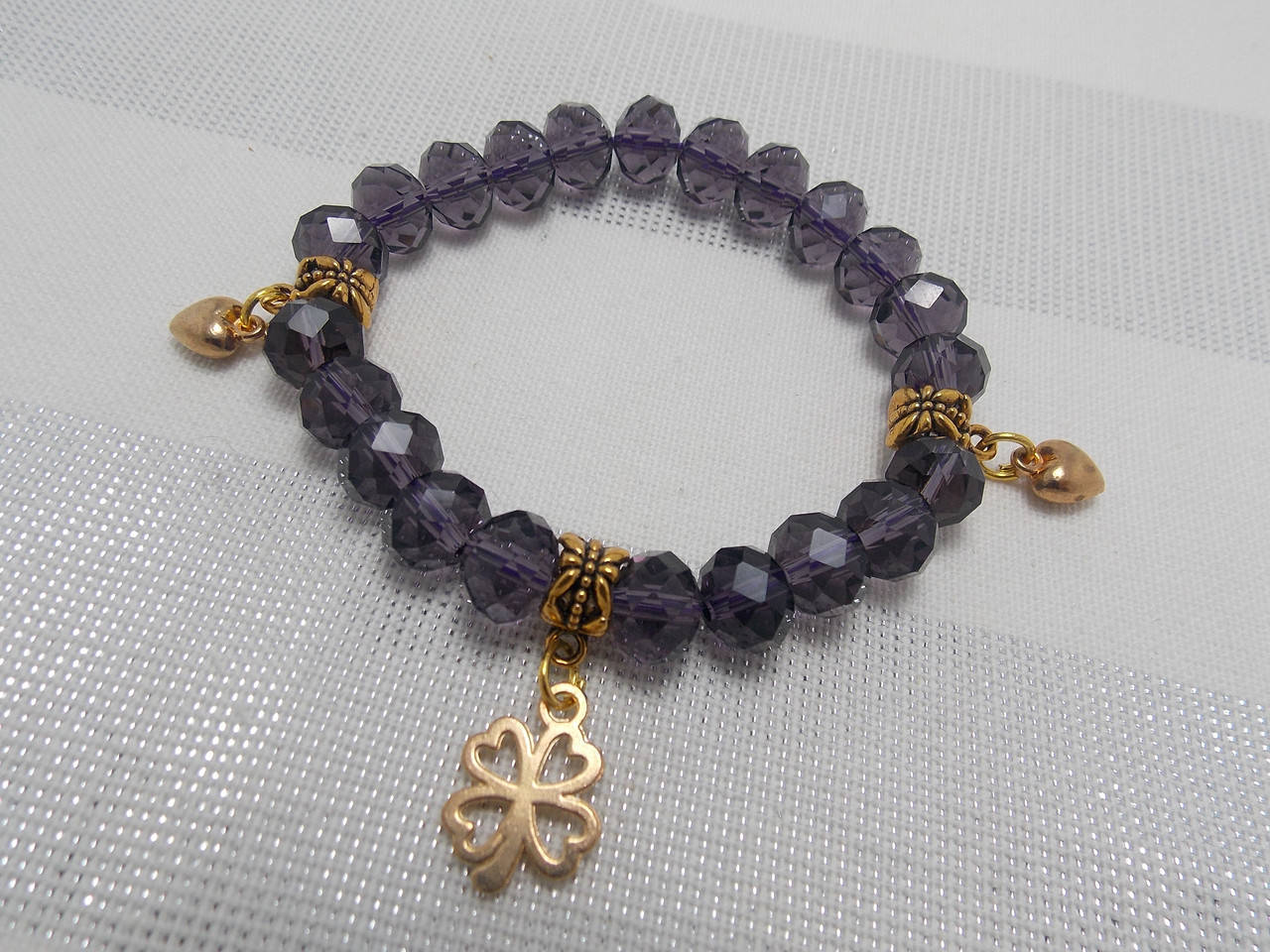 

Браслет горный хрусталь "Клевер"