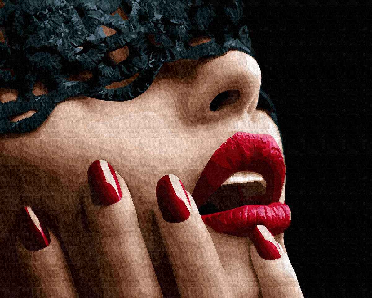 

Картина по Номерам Страстные губы 40х50см RainbowArt