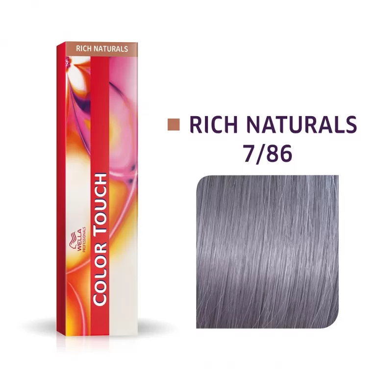 

Краска для волос Wella Color Touch 7/86 средний блондин жемчужный фиолетовый 60мл.