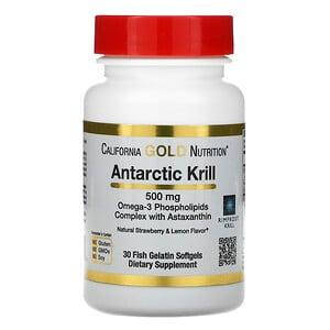 

Масло антарктического криля с астаксантином, California Gold Nutrition, 500 мг, 30 мягких таблеток
