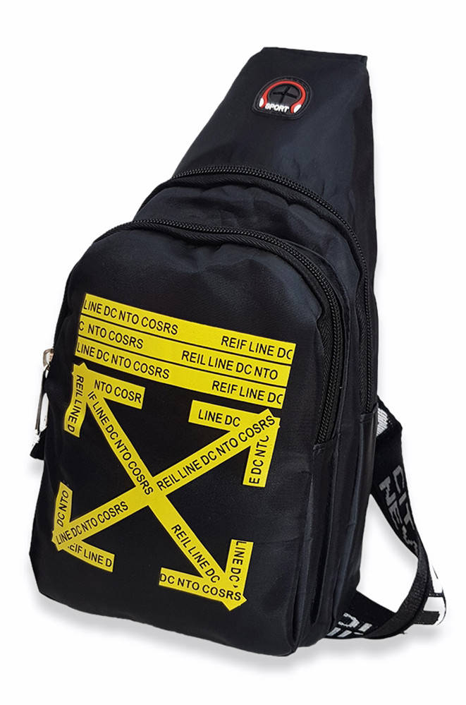 

Бананка через плечо ОфВ плащевка черная AAA 123478S, Черный