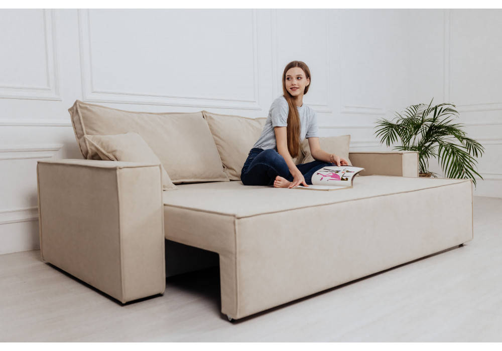 

Диван раскладной для ежедневного сна двуспальный с широкими мягкими подлокотниками Скай Sofyno 1 категория