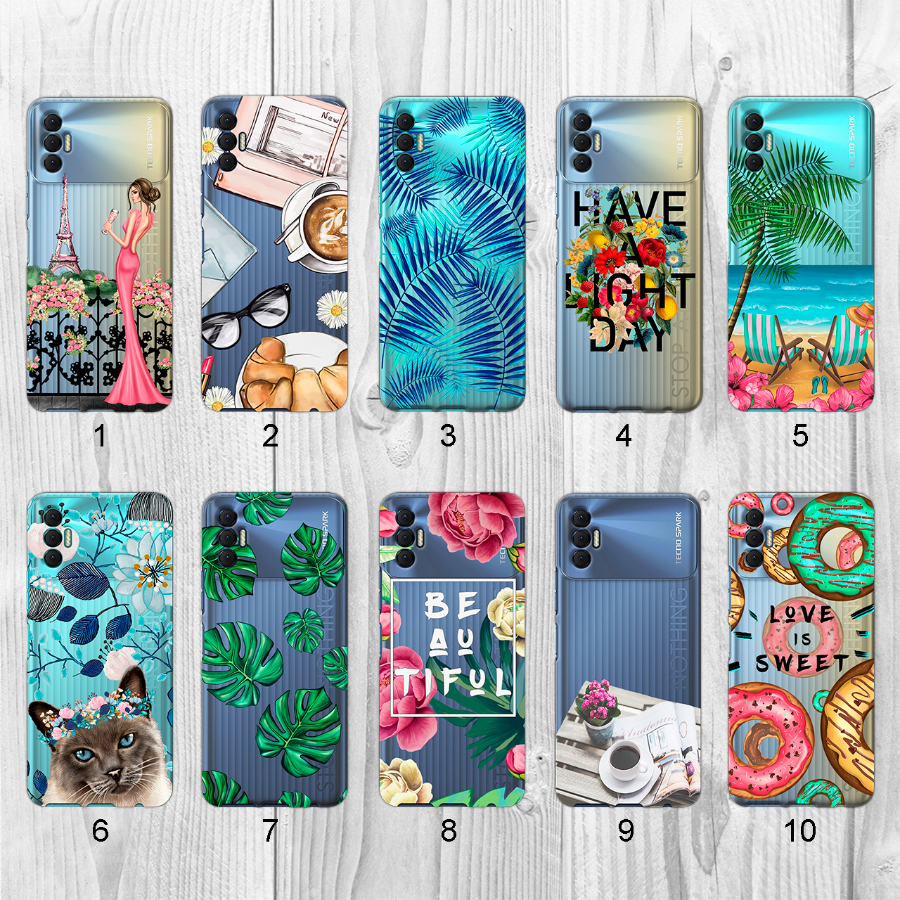 

Силиконовый чехол с рисунком для TECNO Spark 8P (KG7H) (new collection)