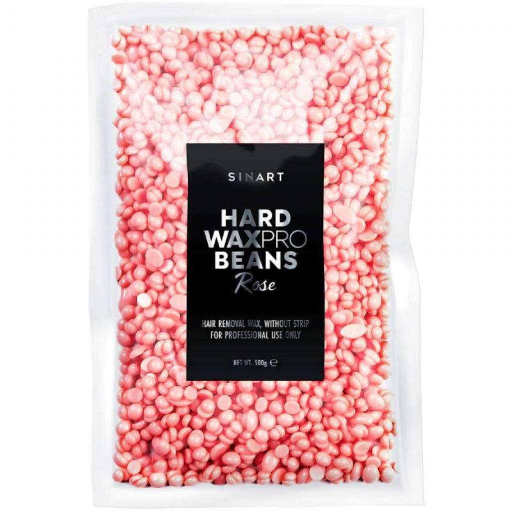 

Sinart Воск для удаления волос "Hard wax pro beans rose" (розовый), 500 г