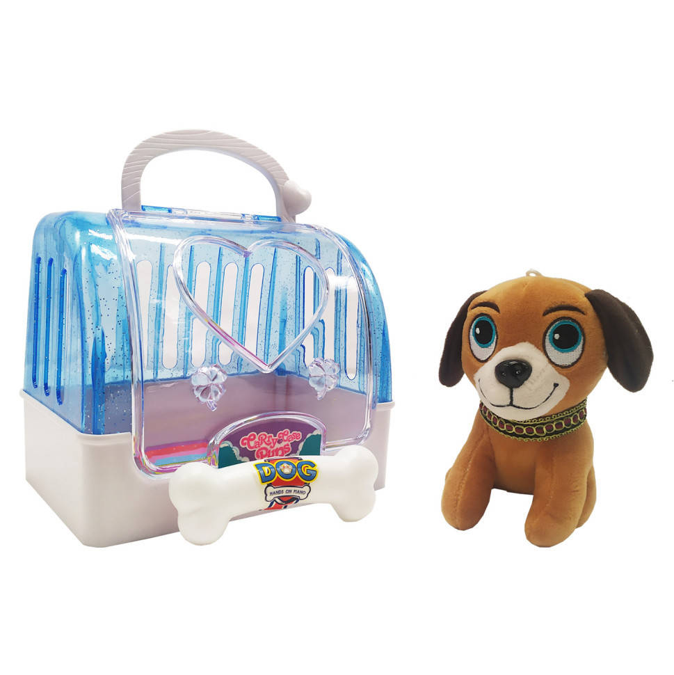 

Собачка плюшевая в переноске Bambi DR5016, Разные цвета