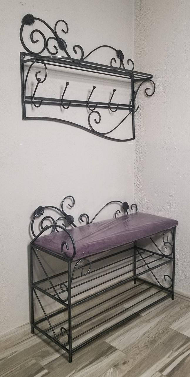 

Прихожая кованая раздельная ВЕСЕННИЕ ЛИСТЬЯ 80 см