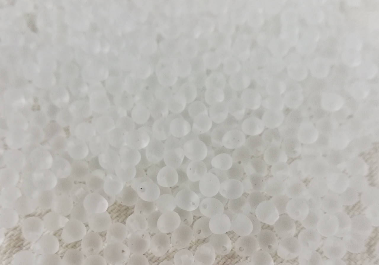 

Miyuki Drops 3,4 mm Crystal Matted 5 г.