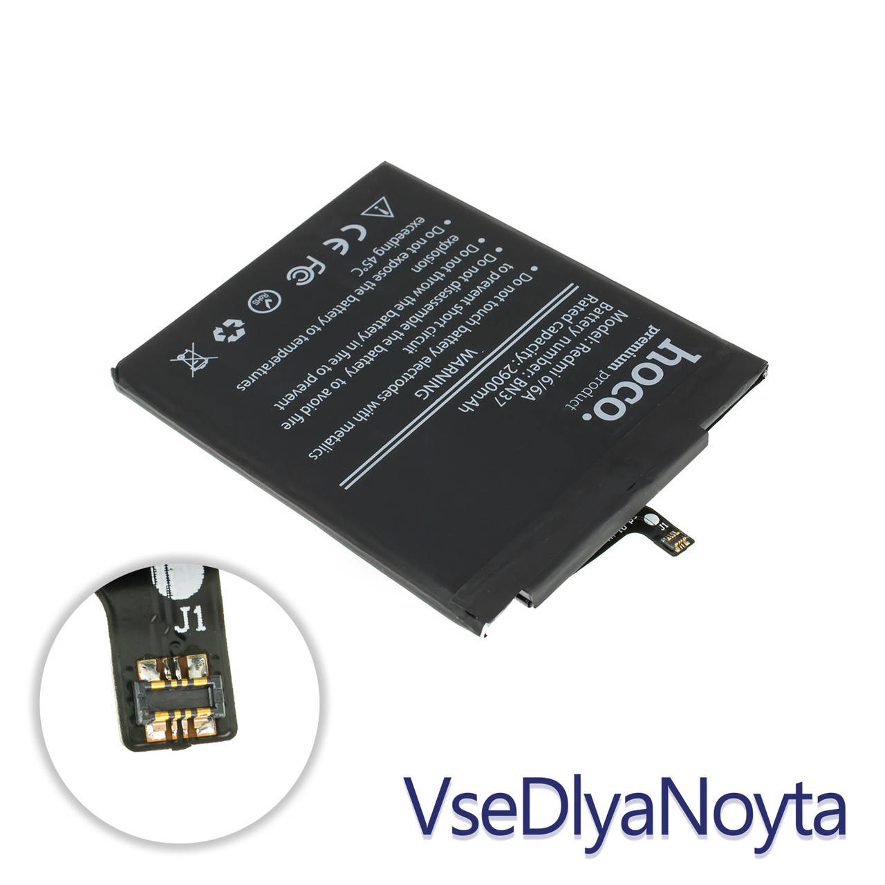 

Батарея для смартфона Xiaomi Redmi 6, Redmi 6A, BN37 (Hoco) 3,85v 2900mAh