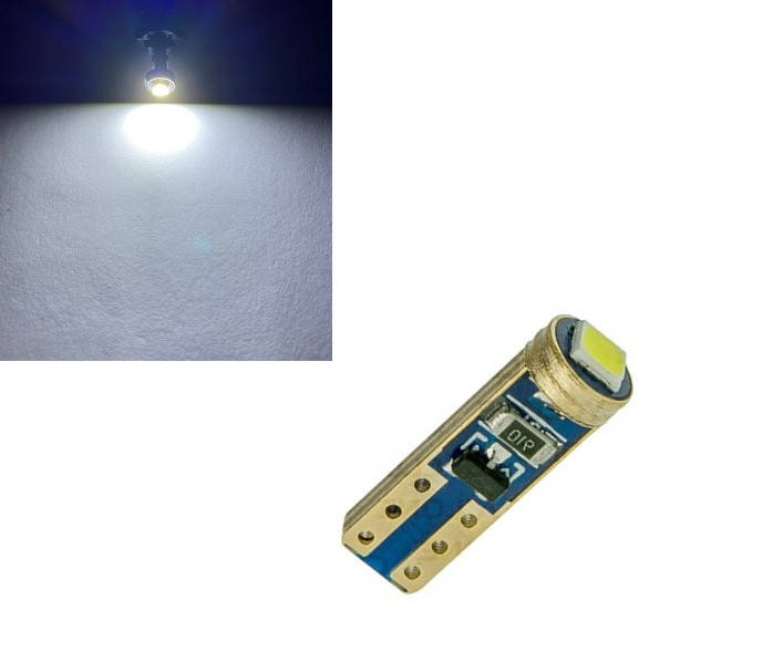 

Світлодіодна LED Автолампа T5 1smd 3030 12V Біла в панель приладів