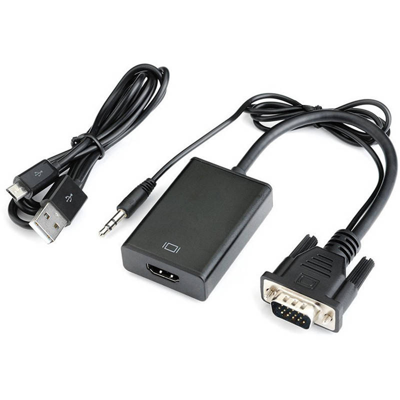 

Переходник-конвертер U&P VGA - HDMI 0.2 м Black (CC-VATHA-BK)