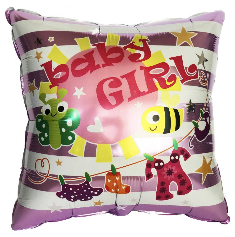 

Фольговані кулі квадрат "Baby Girl". Диаметр:18"(45 см)
