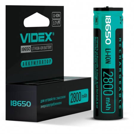 

Аккумулятор Videx Li-Ion 18650(ЗАЩИТА) 2800mAh 3.7 V