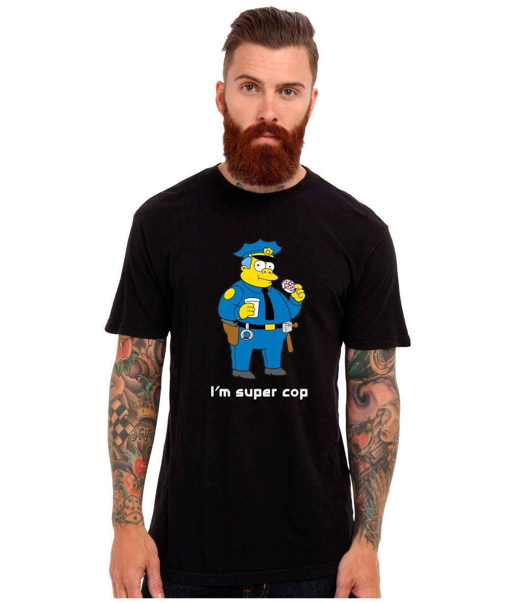 

Футболка Я супер коп черный, M