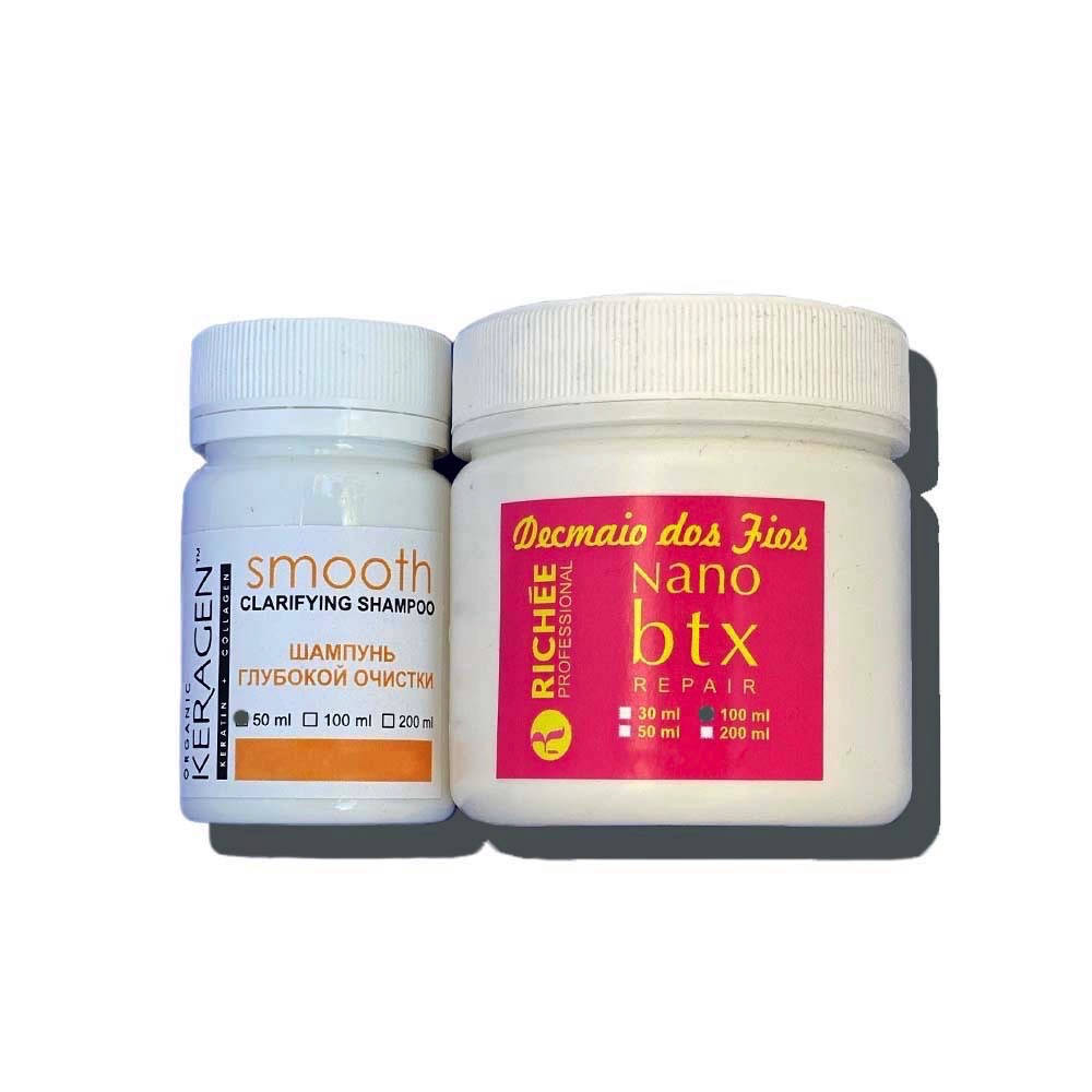 

Richée Nano Btx Repair Desmaio dos Fios Набор Холодный ботекс для волос 50/100 г
