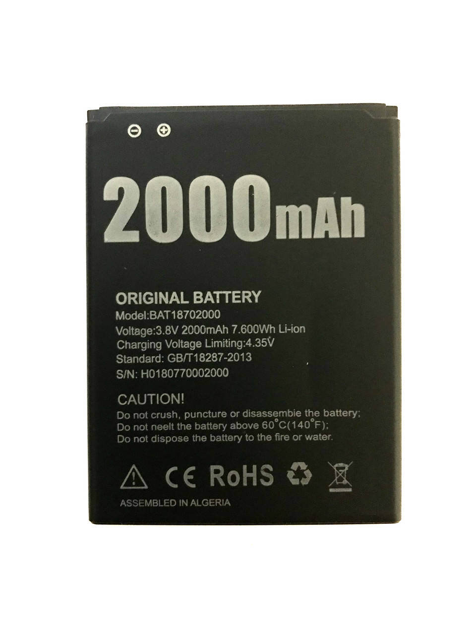 

Аккумулятор Doogee X50 BAT18702000
