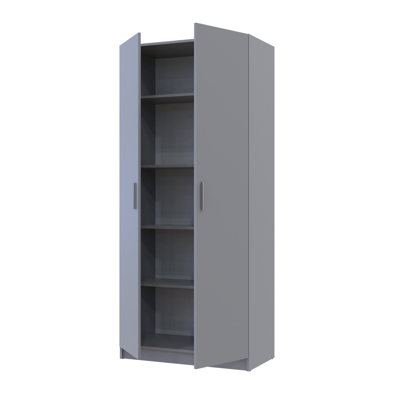 Шафа для одягу Doros Promo з полицями Сірий 2 ДСП 90х48х204 (80737770) 4