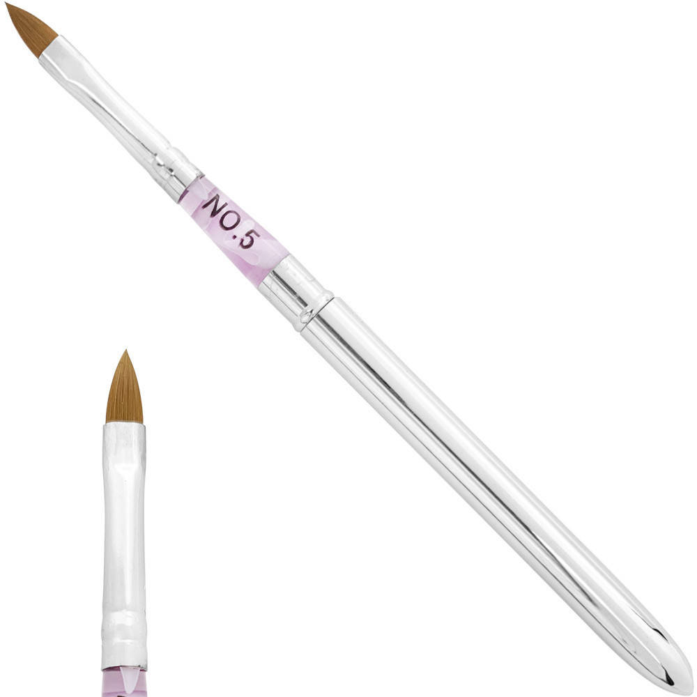 

Кисть для геля и акрила с МЕТАЛЛИЧЕСКОЙ ручкой №5