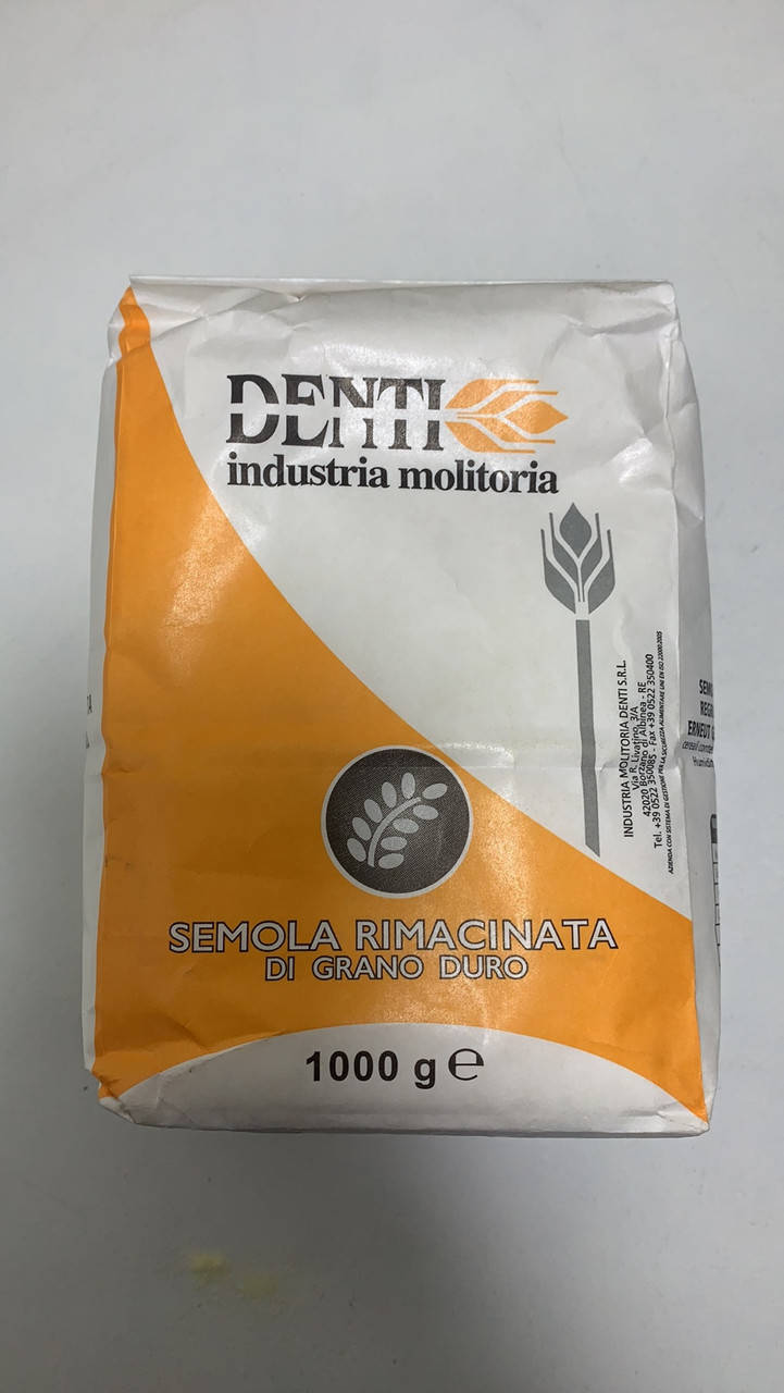 

Мука из твердых сортов пшеницы Farine Denti semola rimacinata 1kg