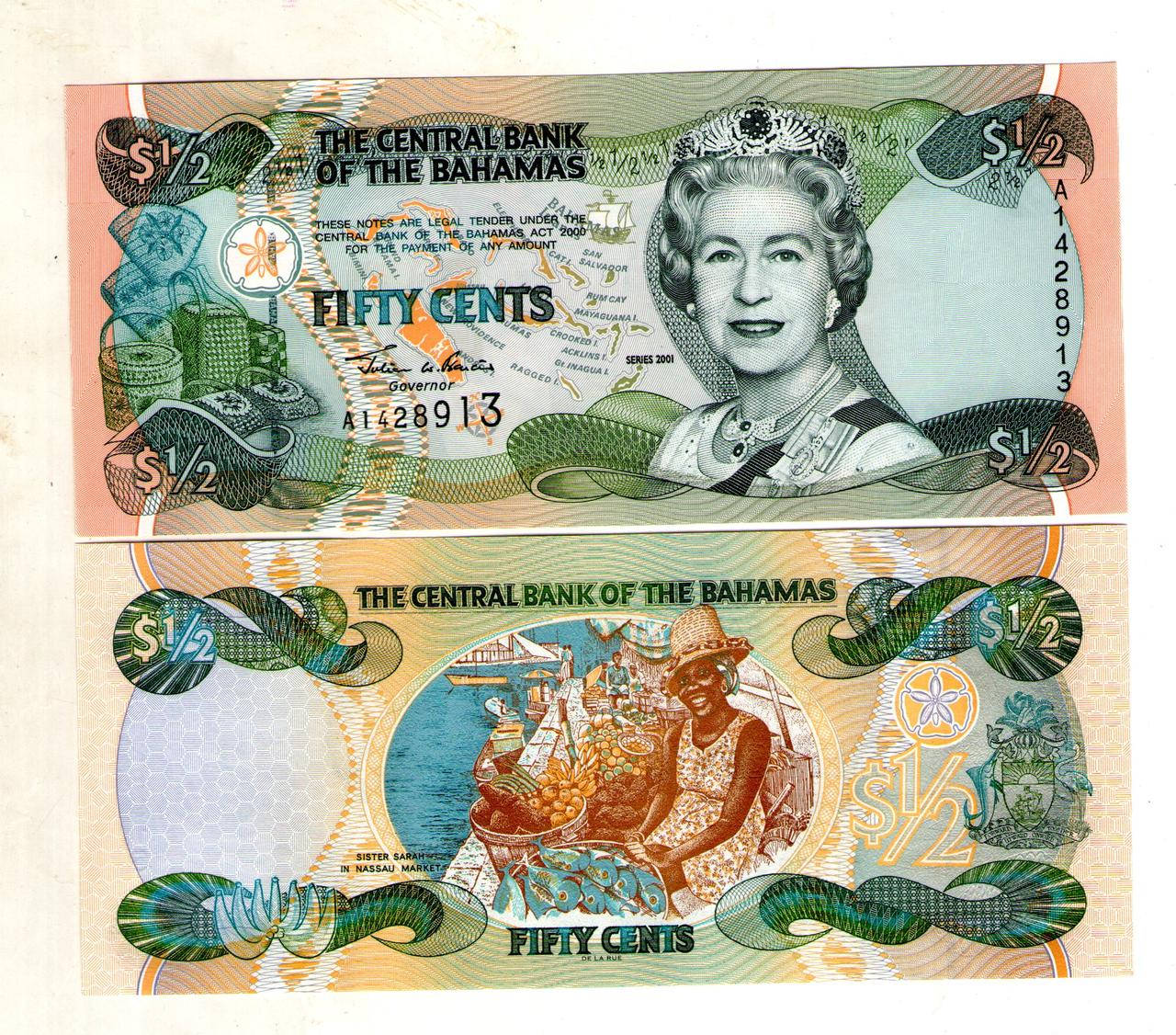 

Багамские острова 1/2 доллара 2001 состояние UNS №185