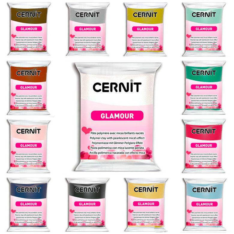 

Глина полимерная Cernit Glamour 56гр CR-0910056***