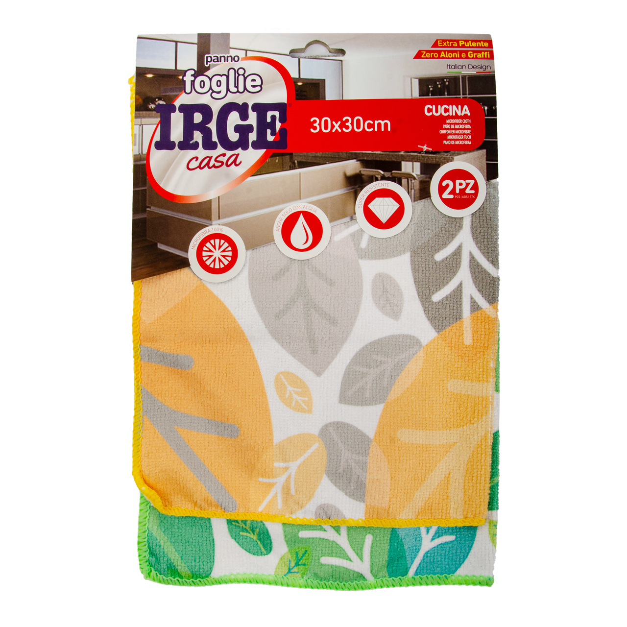 

Микрофибра для кухни IRGE 30*30 см 2 шт, Разные цвета