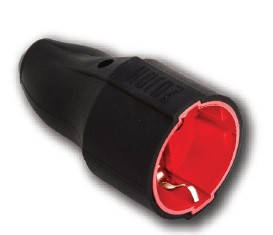 

Штепсельное гнездо с заземлением каучуковое