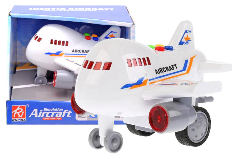 

Игрушка самолет инерционный свет, звук RJ6687A, Белый