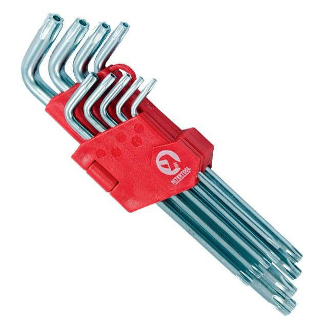 

Набор Г-образных ключей TORX с отверстием Cr-V INTERTOOL HT-0606