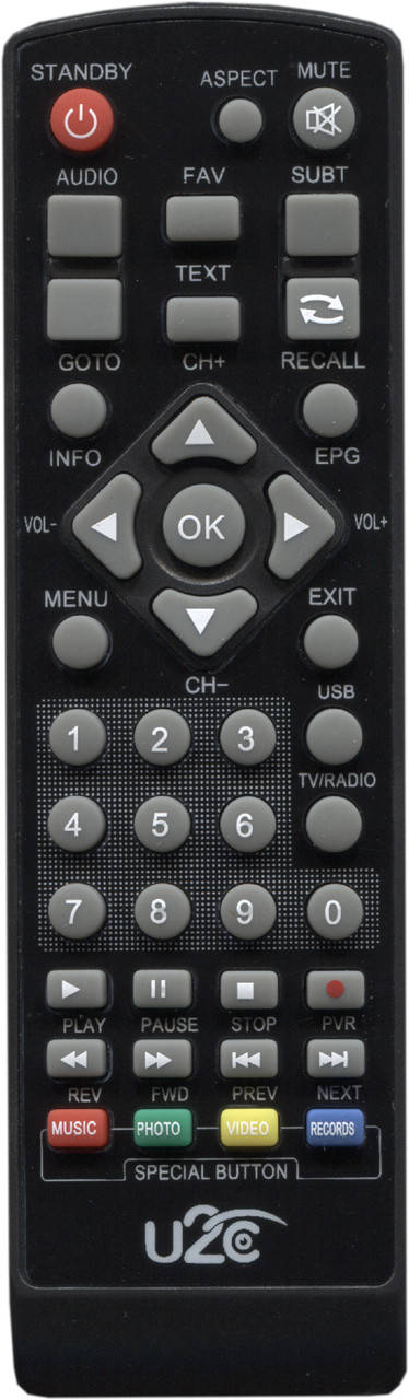 

Пульт для DVB-T2 U2C T2 HD