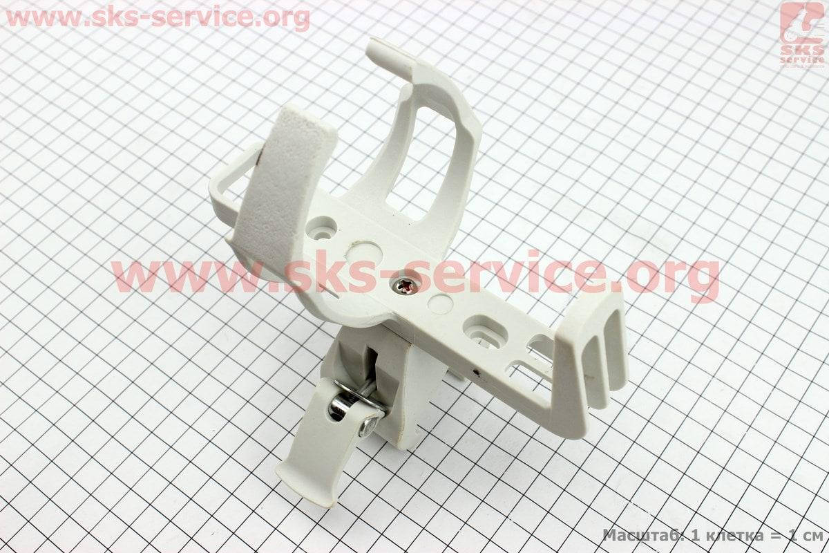 

Флягодержатель пластиковый с креплением универсальным на эксцентрике, белый BC-105C