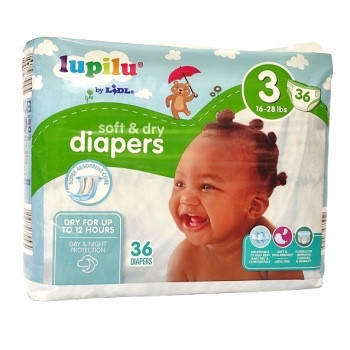 

Подгузники Lupilu soft&dry Германия 3 (36шт), Зелёный