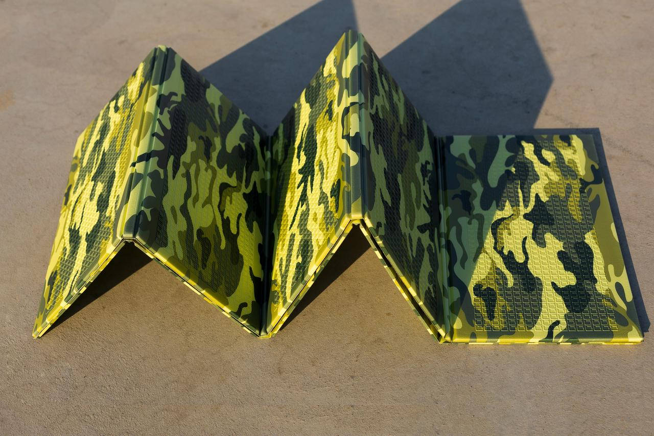 

Коврик каремат складной 200х150см х 8 мм походный туристический для отдыха, Хаки