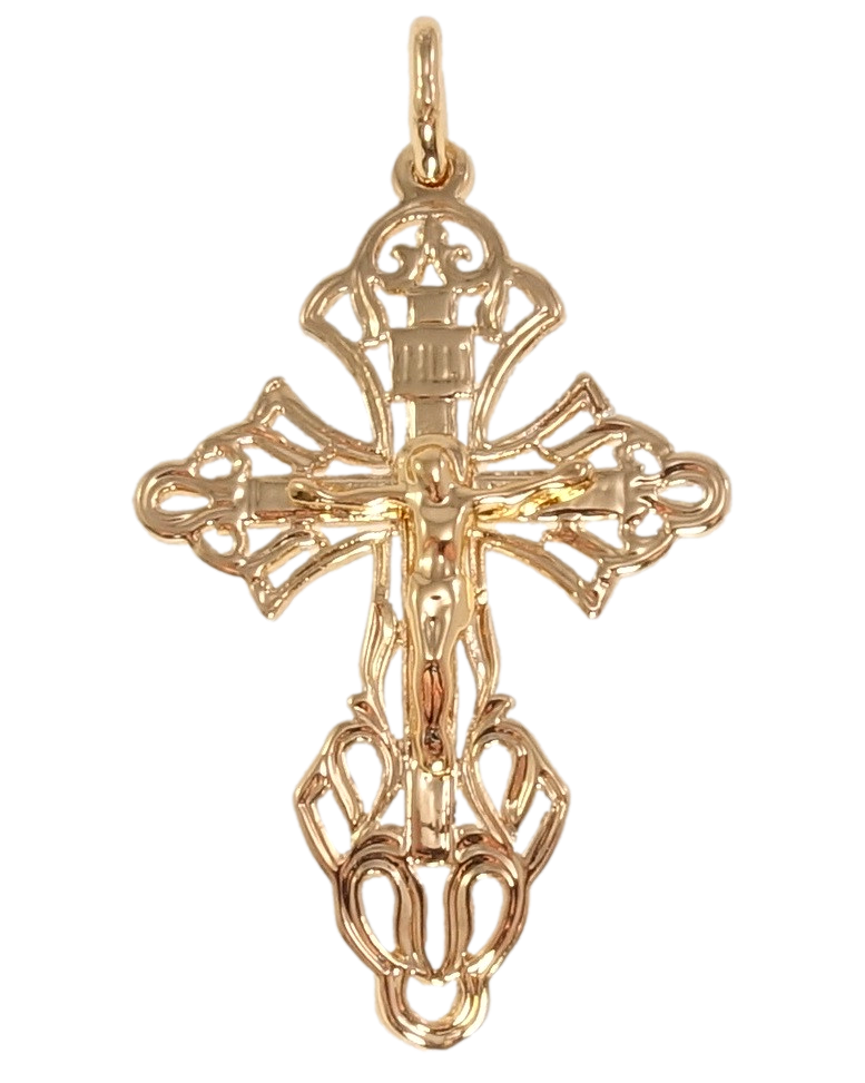 

Кулон Fallon Позолота 18К "Декоративный Крест с Распятием Спаси и Сохрани"