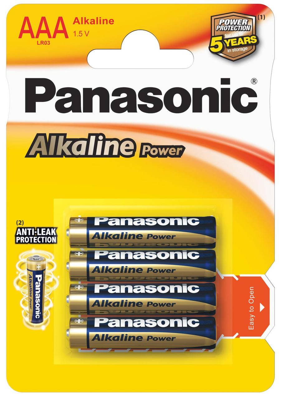 

Батарейка щелочная Panasonic Alkaline Power LR03APB/4BP, AAA/(L)R03, блистер 4шт