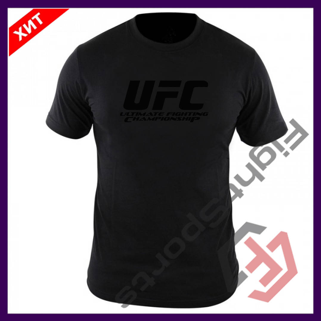 

Мужская Футболка летняя класная хлопковая ЮФС UFC черная