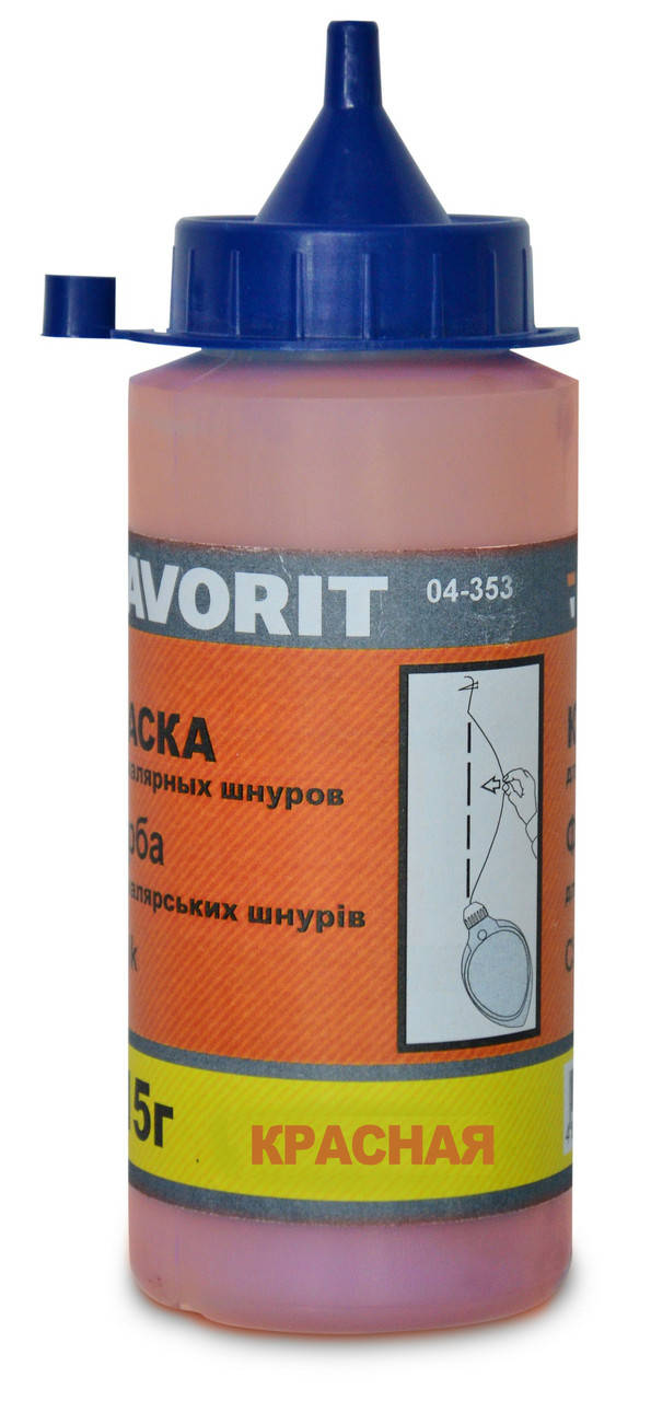 

Краска для малярных шнуров (красная) 115г Favorit 04-353 |Фарба для малярських шнурів (червона) 115гр Favorit