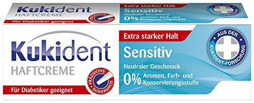 

Фиксирующий крем Kukident Haftcreme Sensitiv для зубных протезов 40g