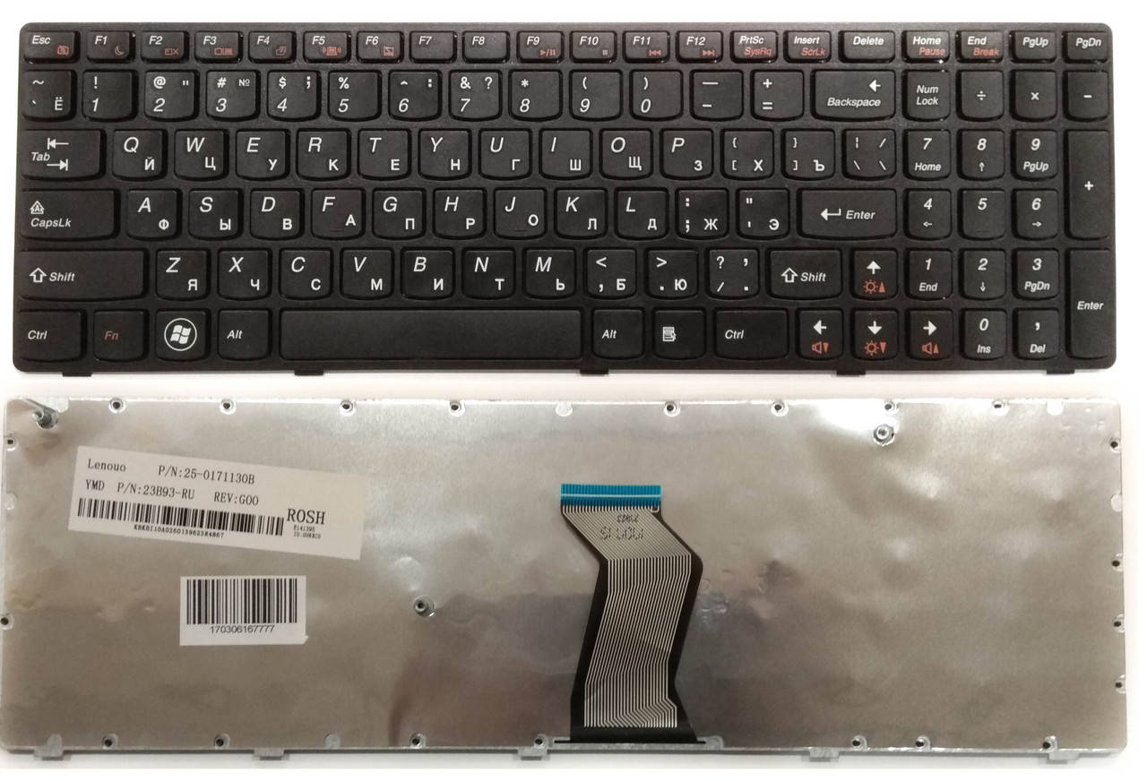 

Клавиатура для ноутбука Lenovo B590 RU черная новая, Черный